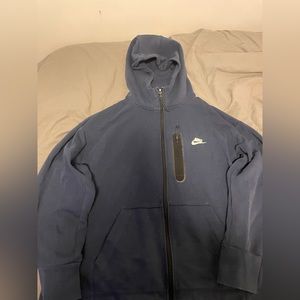 Nike Women's Nike Sportswear Tech Fleece Full-Zip Hoodie (Navy Blue)